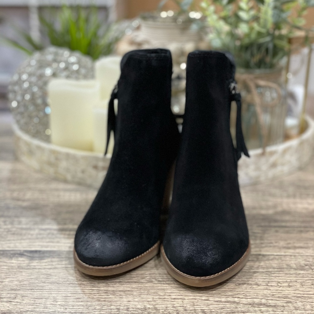 Frye Black Suede Ankle Booties - Picture 3 of 11